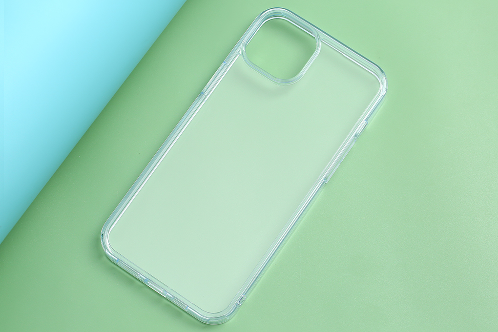 Ốp lưng iPhone 15 Plus Nhựa cứng viền dẻo Mipow Tempered Glass PS15B-CR Màu Trắng