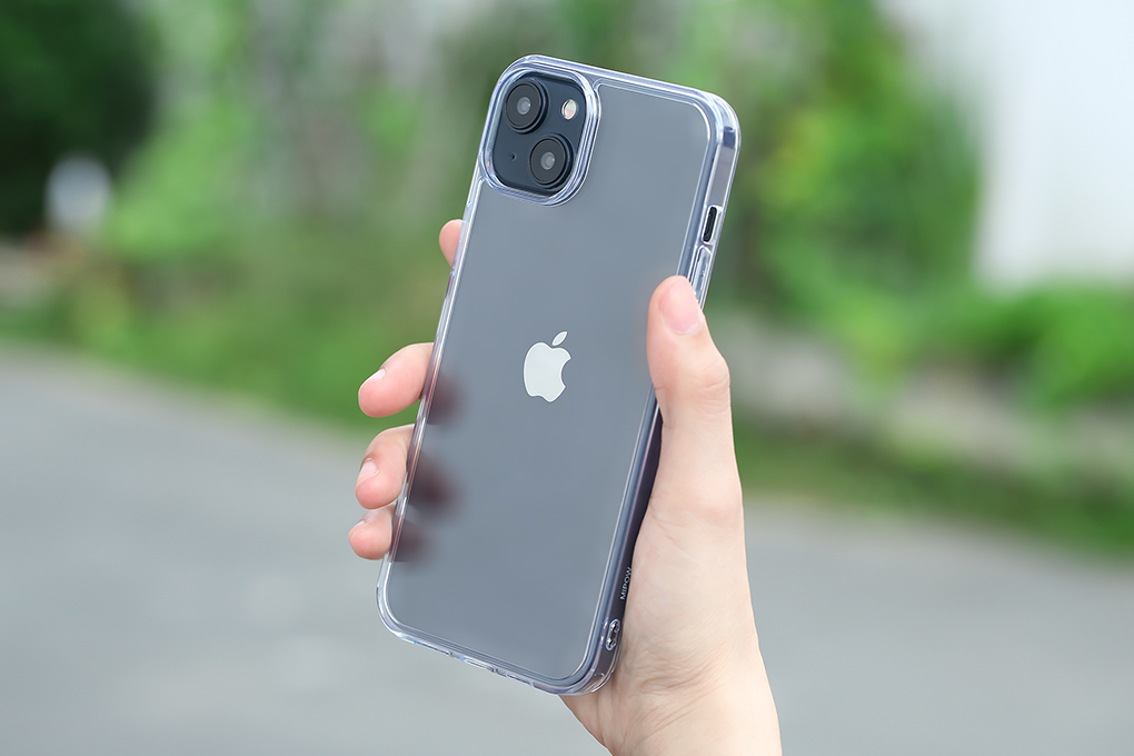 Ốp lưng iPhone 15 Plus Nhựa cứng viền dẻo Mipow Tempered Glass PS15B-CR Màu Trắng