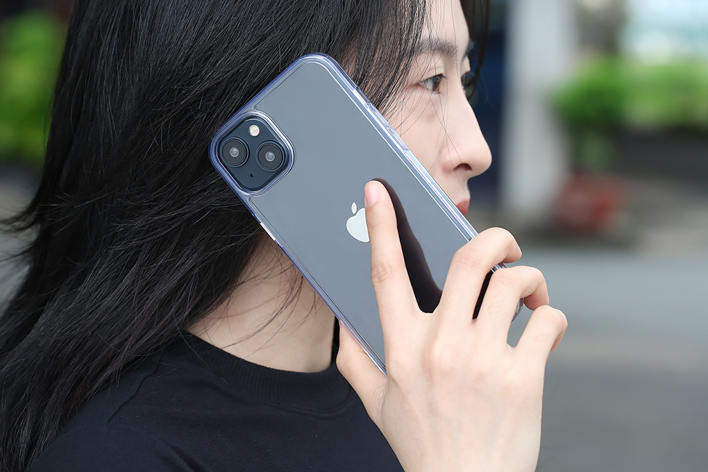 Ốp lưng iPhone 15 Plus Nhựa cứng viền dẻo Mipow Tempered Glass PS15B-CR Màu Trắng