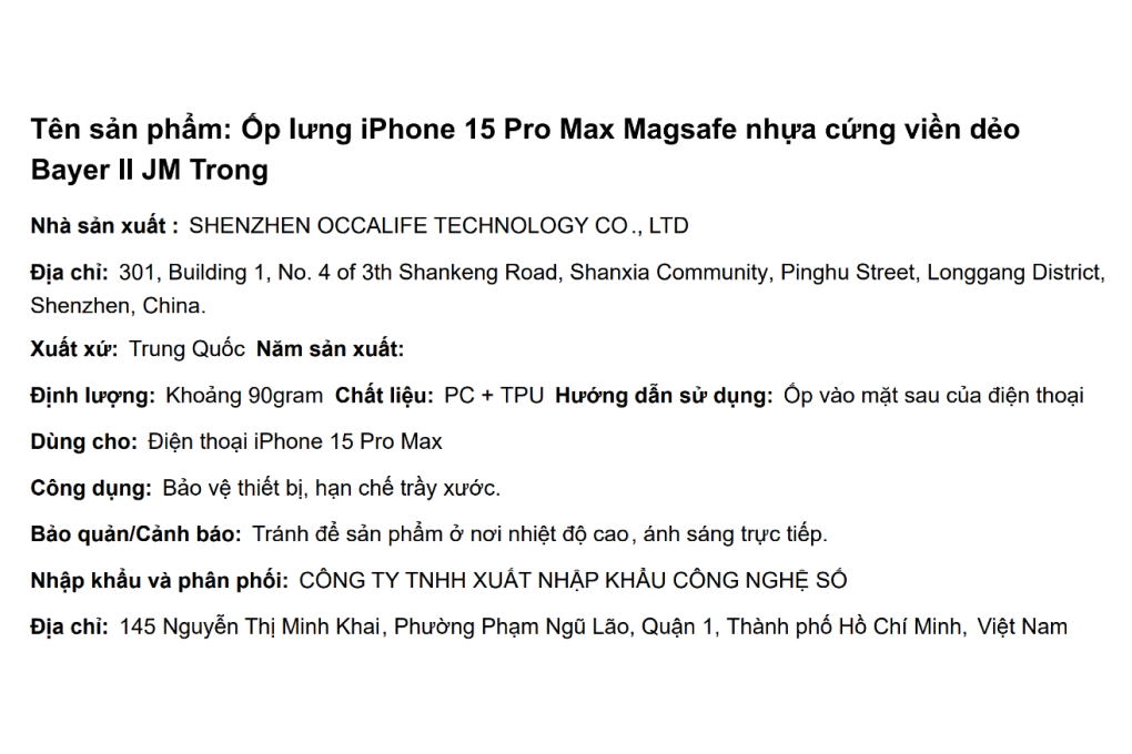 Ốp lưng MagSafe iPhone 15 Pro Max Nhựa cứng viền dẻo JM Bayer II Màu Trắng