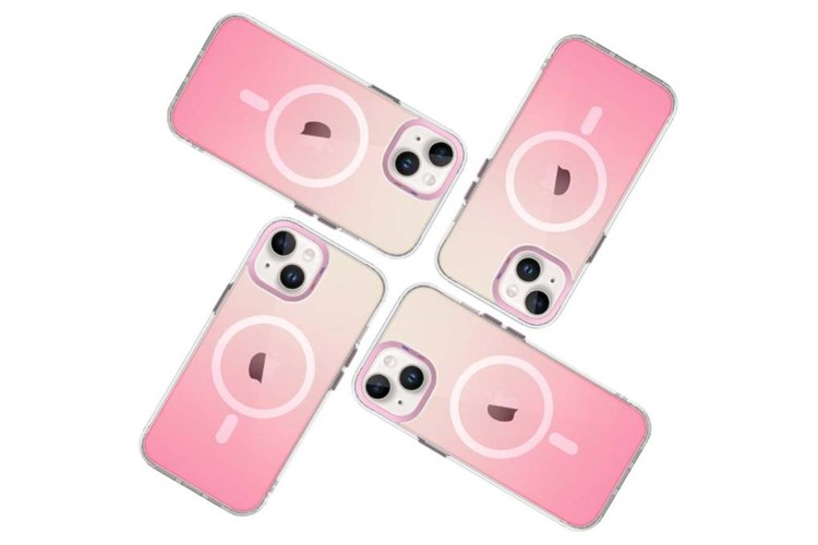 Ốp lưng MagSafe iPhone 15 Nhựa cứng viền dẻo TGVIS GRACE NEON Chính hãng Màu Hồng