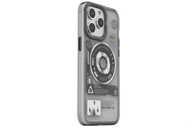 Ốp lưng MagSafe iPhone 15 Pro Max Nhựa cứng viền dẻo TGVIS SPACE EXPLORE Chính hãng Màu Đen