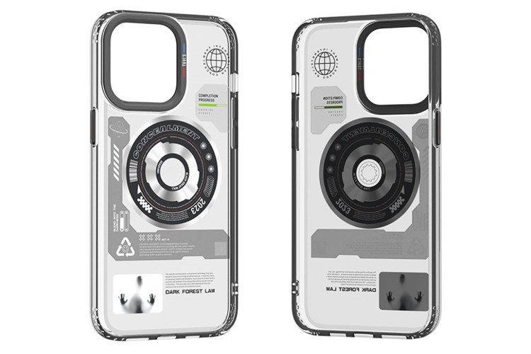 Ốp lưng MagSafe iPhone 15 Pro Max Nhựa cứng viền dẻo TGVIS SPACE EXPLORE Chính hãng Màu Đen