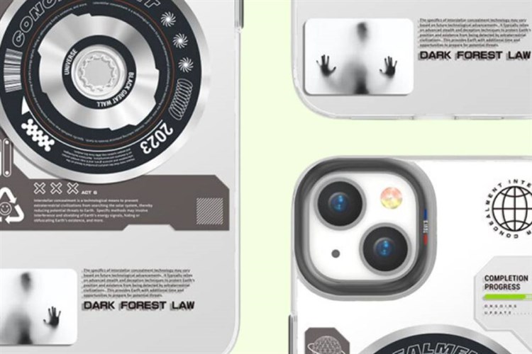 Ốp lưng MagSafe iPhone 15 Nhựa cứng viền dẻo TGVIS SPACE EXPLORE Chính hãng Màu Đen