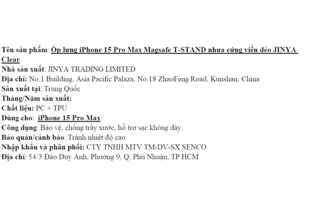 Ốp lưng MagSafe iPhone 15 Pro Max Nhựa cứng viền dẻo JINYA T-STAND - 6