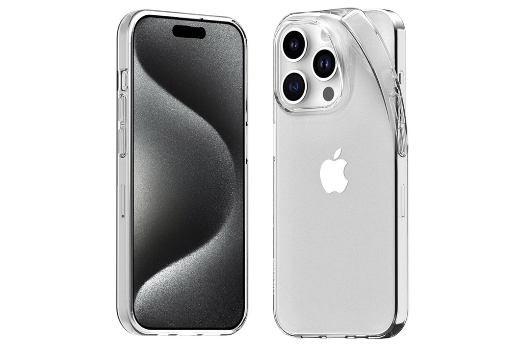 Ốp lưng iPhone 15 Pro Max Nhựa dẻo TPU Araree A Fit Màu Trắng