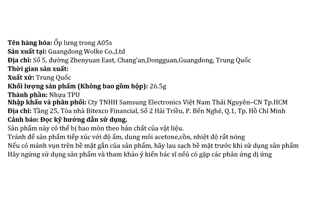 Ốp lưng Galaxy A05s Nhựa dẻo TPU Samsung Chính hãng - 4