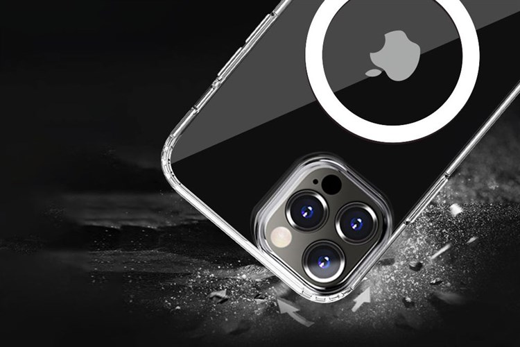 Ốp lưng MagSafe iPhone 14 Pro Max Nhựa cứng viền dẻo Mipow Tempered Glass Chính hãng Màu Trắng