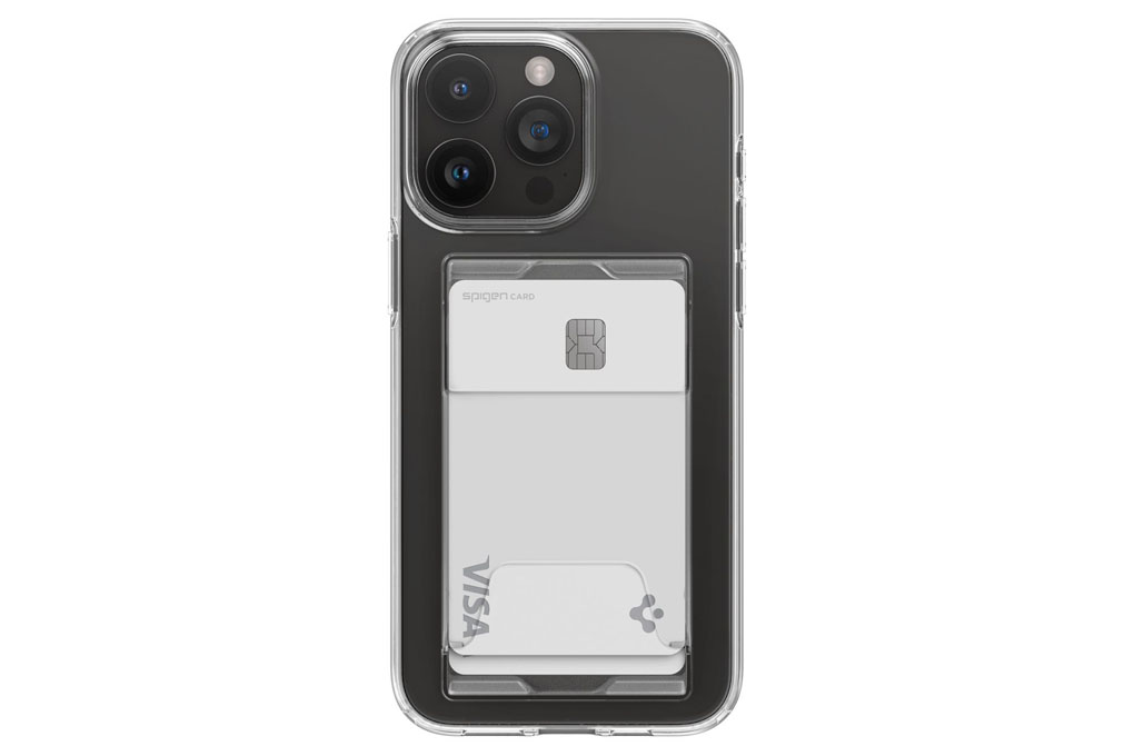 Ốp lưng iPhone 15 Pro Max Nhựa dẻo TPU Spigen Crystal Slot ACS06587 Chính hãng