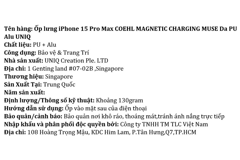 Ốp lưng MagSafe iPhone 15 Pro Max Da PU Alu UNIQ COEHL MAGNETIC CHARGING MUSE - 4