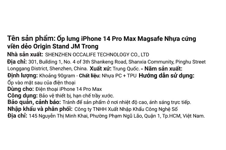 Ốp lưng MagSafe iPhone 14 Pro Max Nhựa cứng viền dẻo JM Origin Stand Màu Trắng