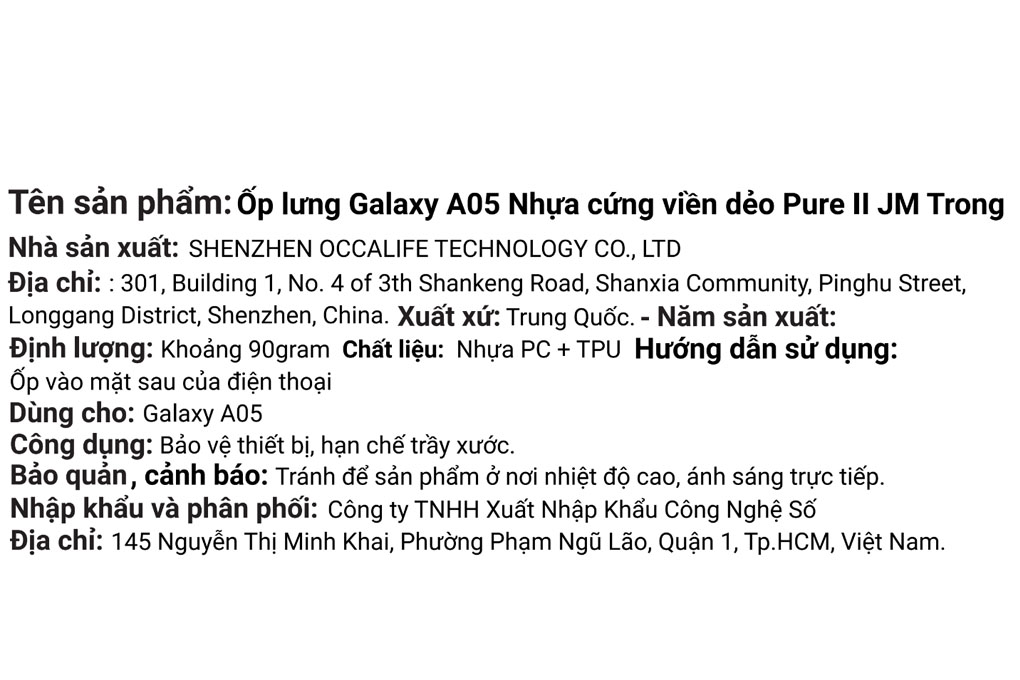 Ốp lưng Galaxy A05 Nhựa cứng viền dẻo JM Pure II - 4
