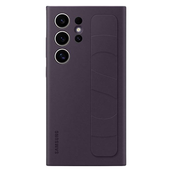 Ốp lưng Galaxy S24 Ultra Nhựa cứng viền dẻo Samsung kèm dây đứng Chính hãng