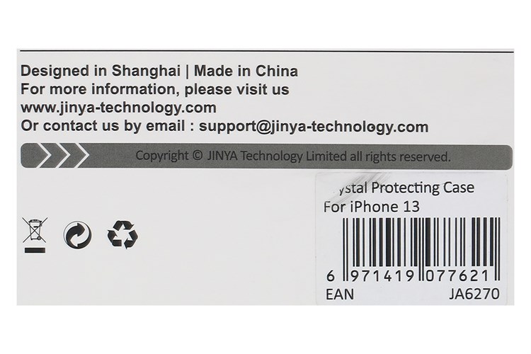 Ốp lưng iPhone 13 Nhựa cứng viền dẻo JINYA Chính hãng Màu Trắng