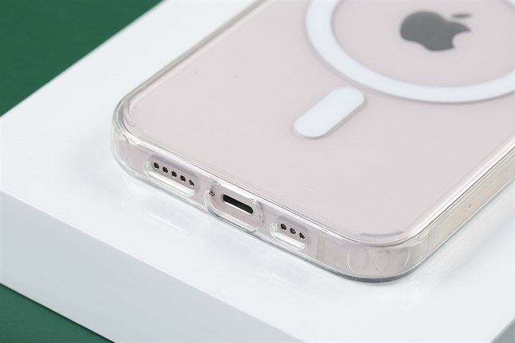 Ốp lưng MagSafe iPhone 13 Nhựa cứng viền dẻo ROCKROSE Chính hãng Màu Trắng