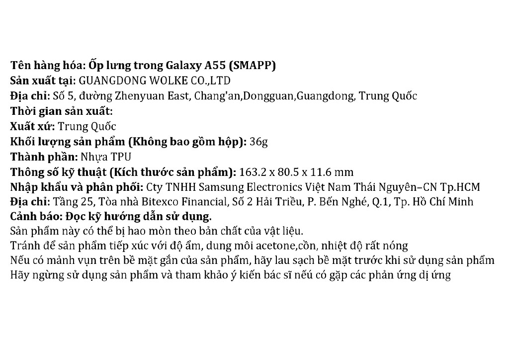 Ốp lưng Galaxy A55 Nhựa dẻo Samsung SMAPP Chính hãng - 5
