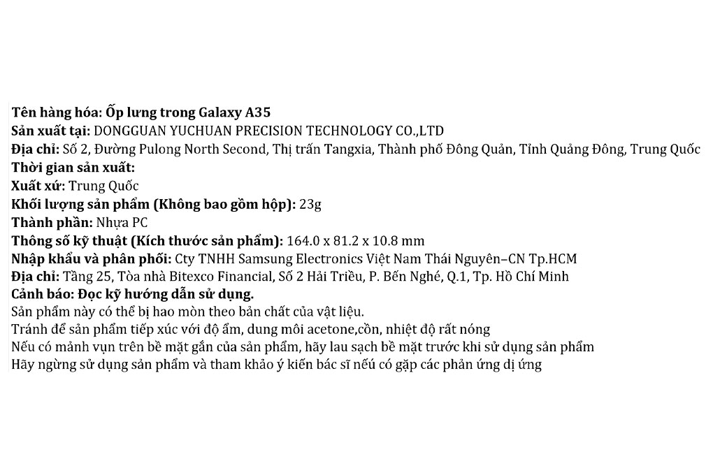 Ốp lưng Galaxy A35 Nhựa cứng PC Samsung Chính hãng - 6