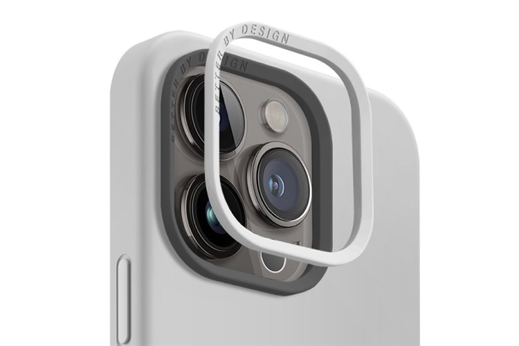 Ốp lưng iPhone 15 Pro Silicone UNIQ Liquid HYBRID MAGCLICK CHARGING LINO HUE Chính hãng Màu Xám nhạt