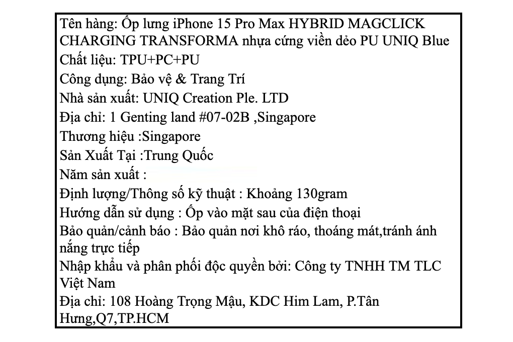 Ốp lưng iPhone 15 Pro Max Nhựa cứng viền dẻo PU UNIQ HYBRID MAGCLICK CHARGING TRANSFORMA - 4