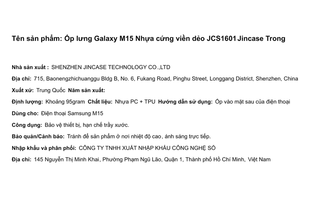 Ốp lưng Galaxy M15 Nhựa cứng viền dẻo Jincase JCS1601 - 4