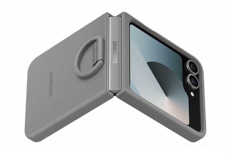 Ốp lưng nắp gập Galaxy Z Flip7 FE/Flip6 Silicone Samsung Chính hãng Màu Xám