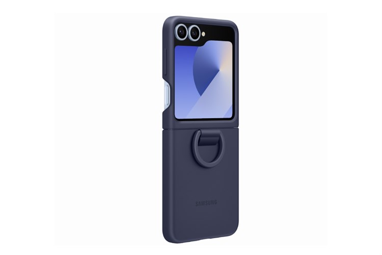 Ốp lưng nắp gập Galaxy Z Flip7 FE/Flip6 Silicone Samsung Chính hãng Màu Xanh Navy