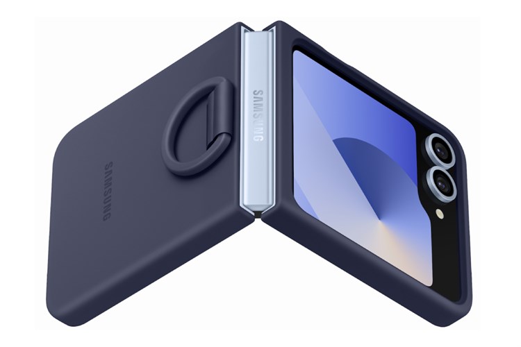 Ốp lưng nắp gập Galaxy Z Flip7 FE/Flip6 Silicone Samsung Chính hãng Màu Xanh Navy