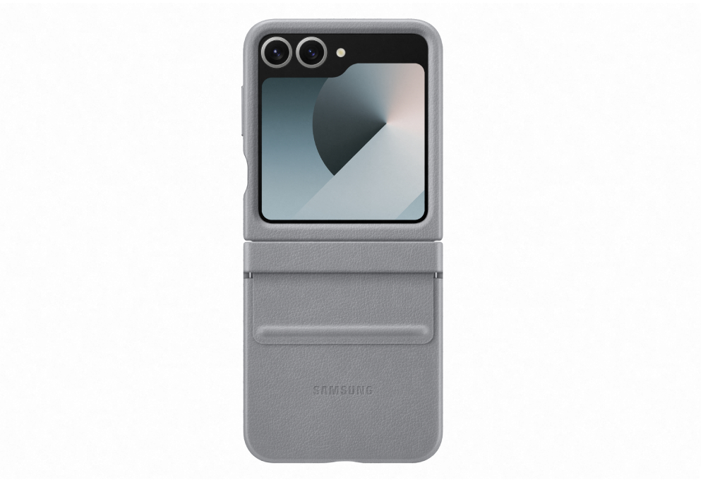 Ốp lưng Galaxy Z Flip7 FE/Flip6 Da thực vật Samsung Chính hãng Màu Xám