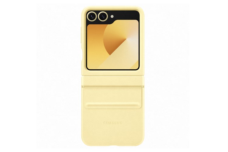 Ốp lưng Galaxy Z Flip7 FE/Flip6 Da thực vật Samsung Chính hãng Màu vàng