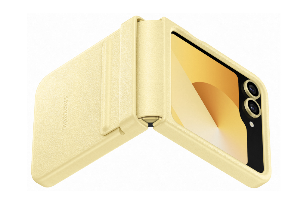 Ốp lưng Galaxy Z Flip7 FE/Flip6 Da thực vật Samsung Chính hãng Màu vàng