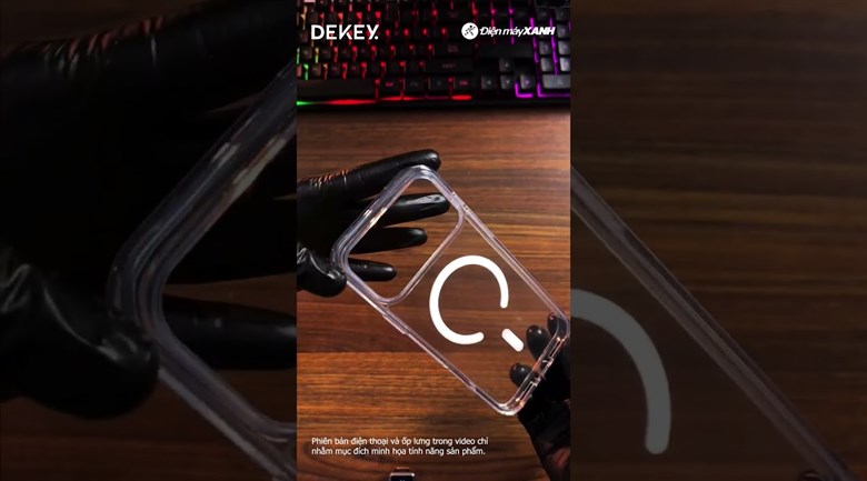 Ốp lưng MagSafe iPhone 16 Pro Max PC TPU DEKEY Crystal case