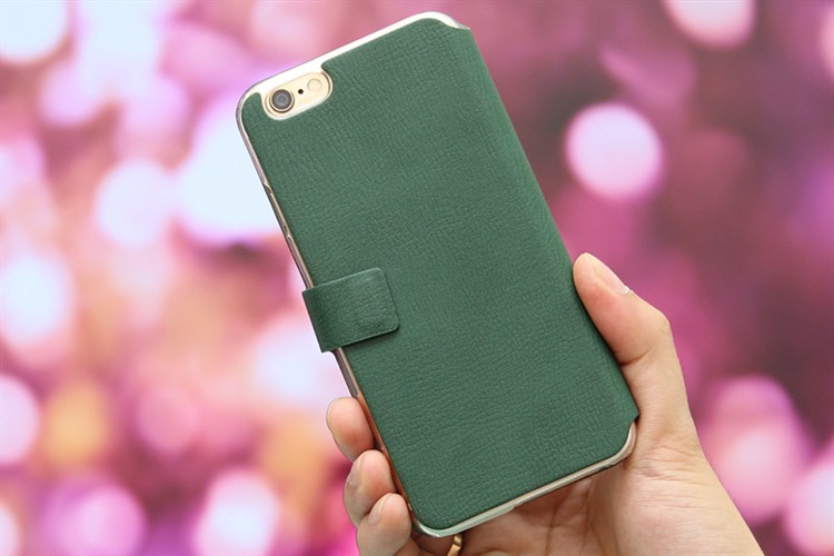Ốp lưng iPhone 6 - 6s Nắp gập JM Màu Xanh lá