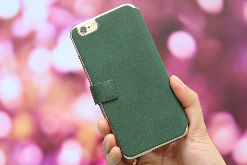 Ốp lưng iPhone 6 - 6s Nắp gập JM Màu Xanh lá