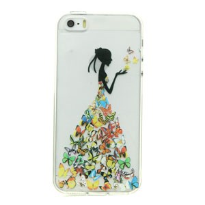 Ốp lưng iPhone 5 - 5S Nhựa dẻo trong Cô gái