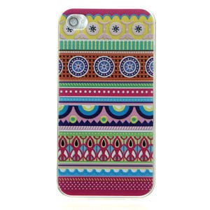 Ốp lưng iPhone 4 - 4S Nhựa dẻo mỏng Hoa văn Hồng