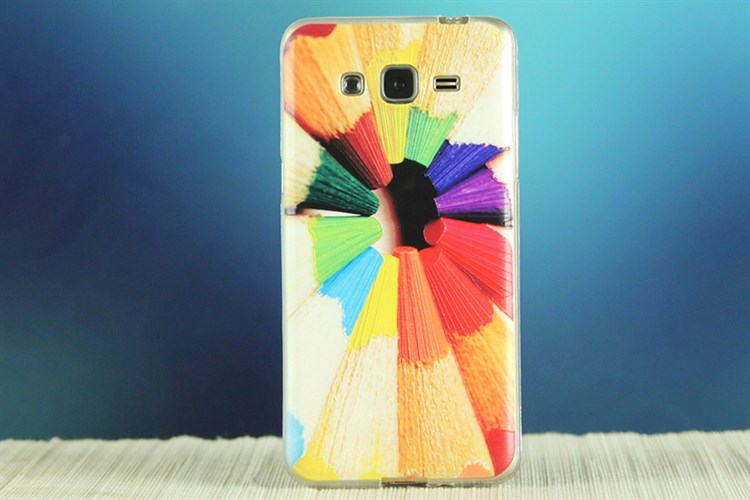 Ốp lưng Galaxy Grand Prime Nhựa dẻo mỏng Bút chì Màu Đỏ