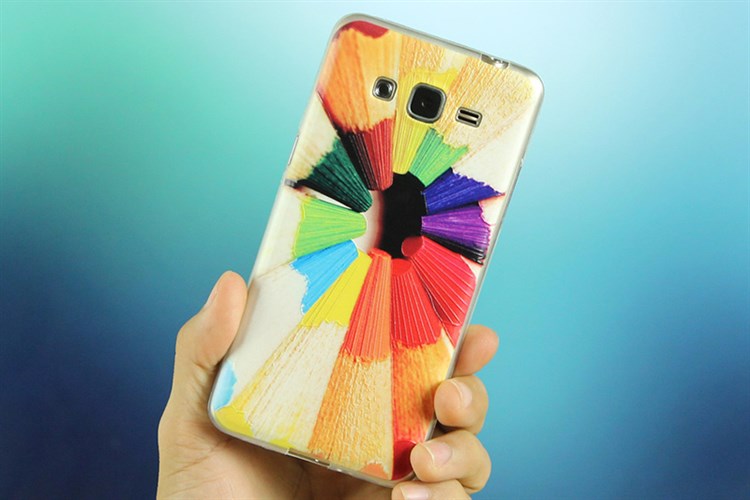 Ốp lưng Galaxy Grand Prime Nhựa dẻo mỏng Bút chì Màu Đỏ