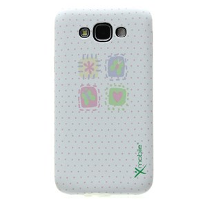 Ốp lưng Galaxy E7 Nhựa giả da in Chấm Bi