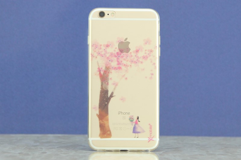 Ốp lưng iPhone 6 - 6s Plus Nhựa in Đào Hồng