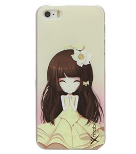 Ốp lưng iPhone 5 - 5S Nhựa in Cô gái Vàng
