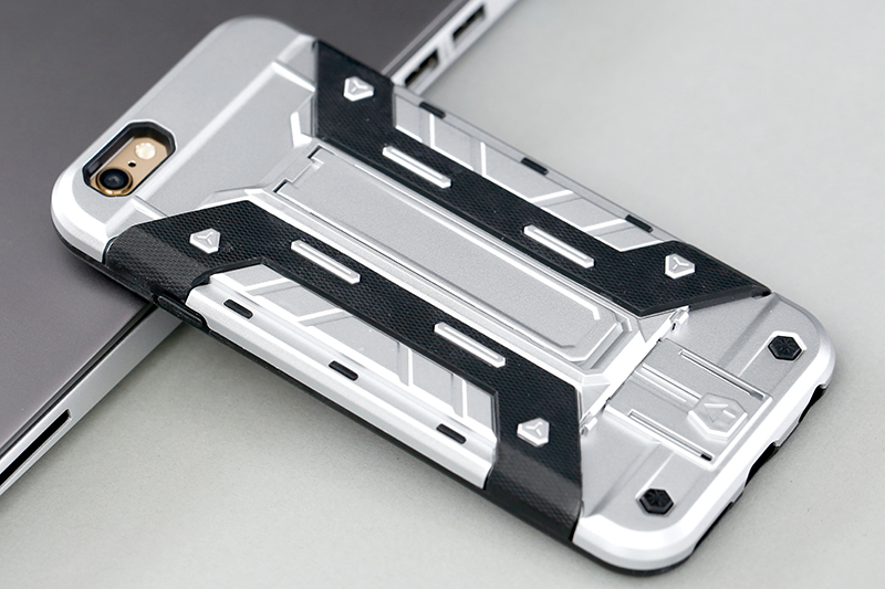 Ốp lưng iPhone 6 - 6s Nhựa chống sốc 2in1 OSMIA Bạc