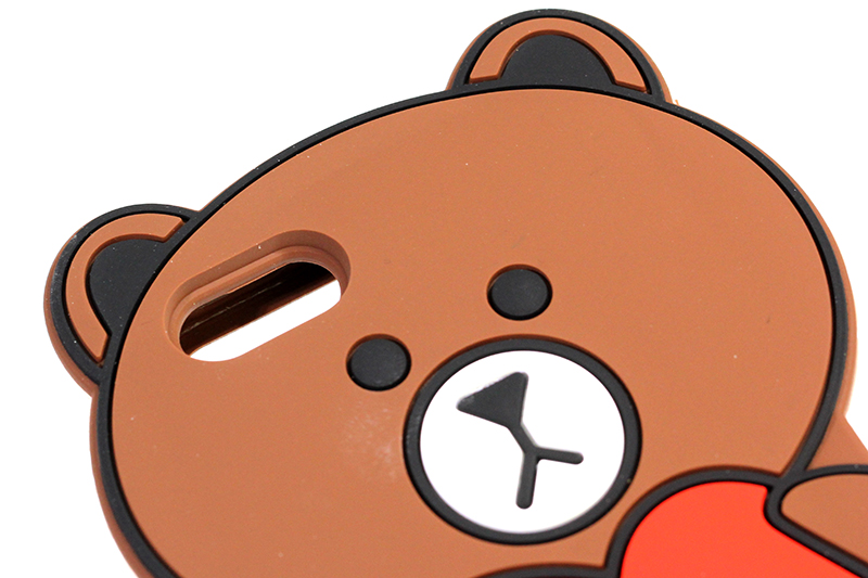 Ốp lưng iPhone 7 hình gấu dễ thương có đai cầm tay