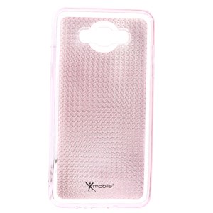 Ốp lưng Galaxy J7 (2016) Nhựa dẻo Diamond II Xmobile Hồng