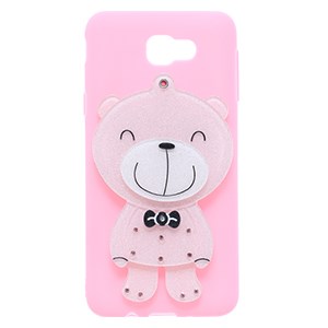 Ốp lưng Galaxy J5 Prime Nhựa dẻo Makeup JM Teddy Hồng