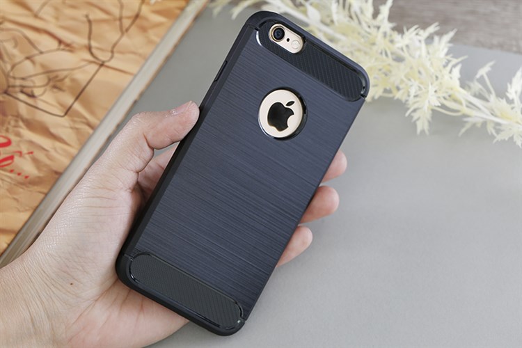 Ốp lưng iPhone 6-6S Nhựa dẻo Fancy COSANO Đen Màu Đen