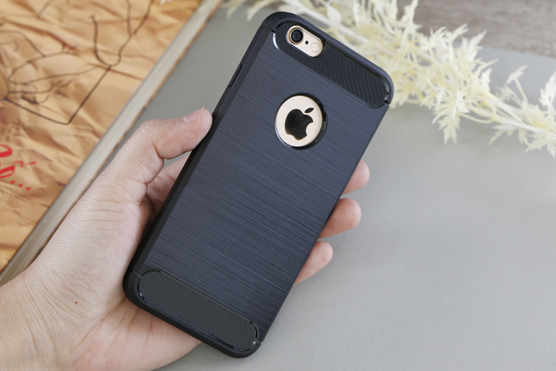 Ốp lưng iPhone 6-6S Nhựa dẻo Fancy COSANO Đen Màu Đen