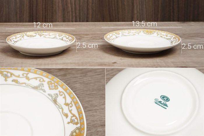 Bộ 14 món ấm trà sứ Minh Châu ngựa vàng MC-BAT01 Màu Trắng