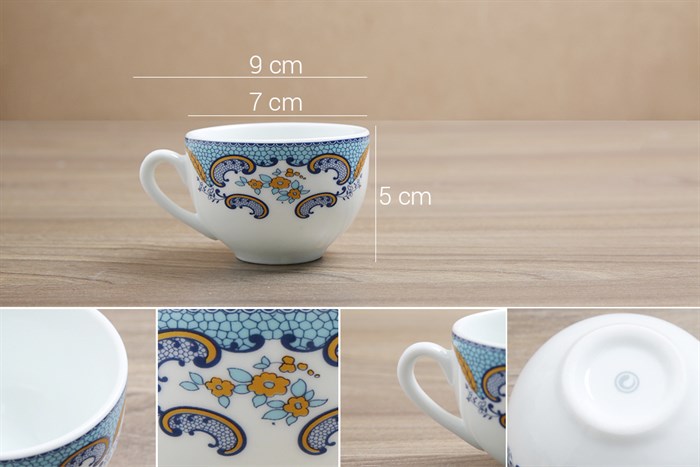 Bộ 14 món ấm trà Sứ Sương SSA018 Màu Trắng