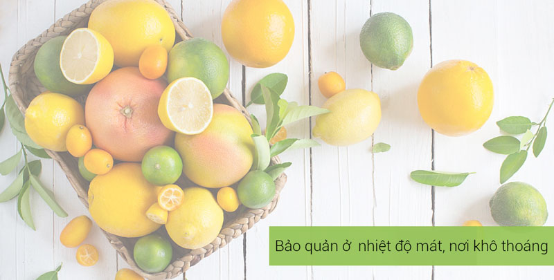 Bảo quản quýt đường ở nơi mát, khô thoáng