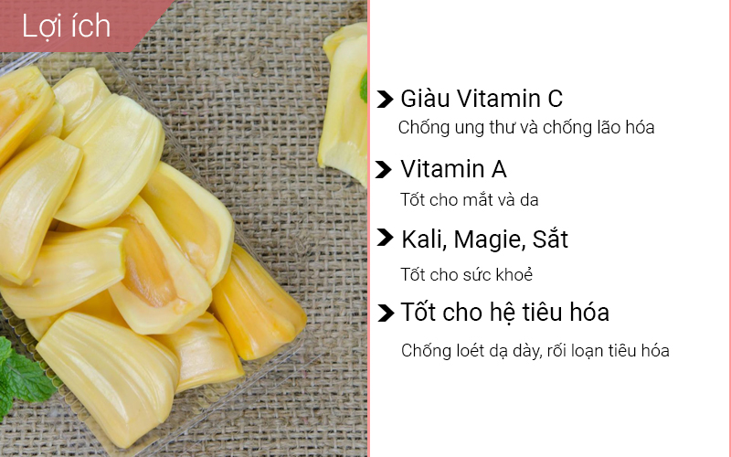 Mít thái lột giàu Vitamin C, A, Kali, Magie, Sắt và tốt cho hệ tiêu hóa